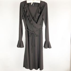 Express Womens Dress Size 5 6 Brown V Neck